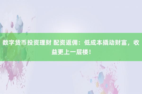 数字货币投资理财 配资返佣：低成本撬动财富，收益更上一层楼！