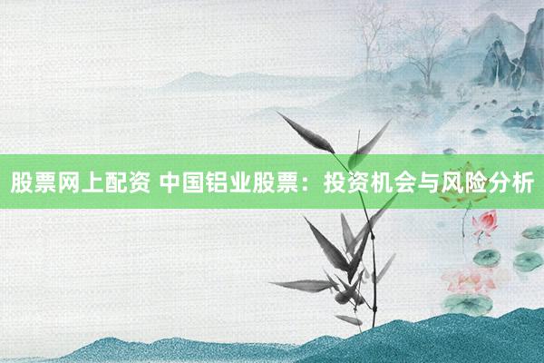 股票网上配资 中国铝业股票：投资机会与风险分析