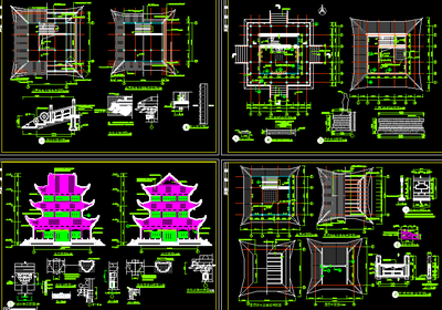 某阁古建筑施工图免费下载 - 园林古建 - 土木工程网