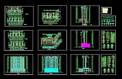 青岛景苑工程六号楼建筑施工图