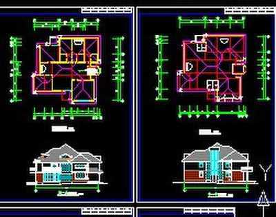 大单体别墅建筑施工图免费下载 - 别墅图纸 - 土木工程网